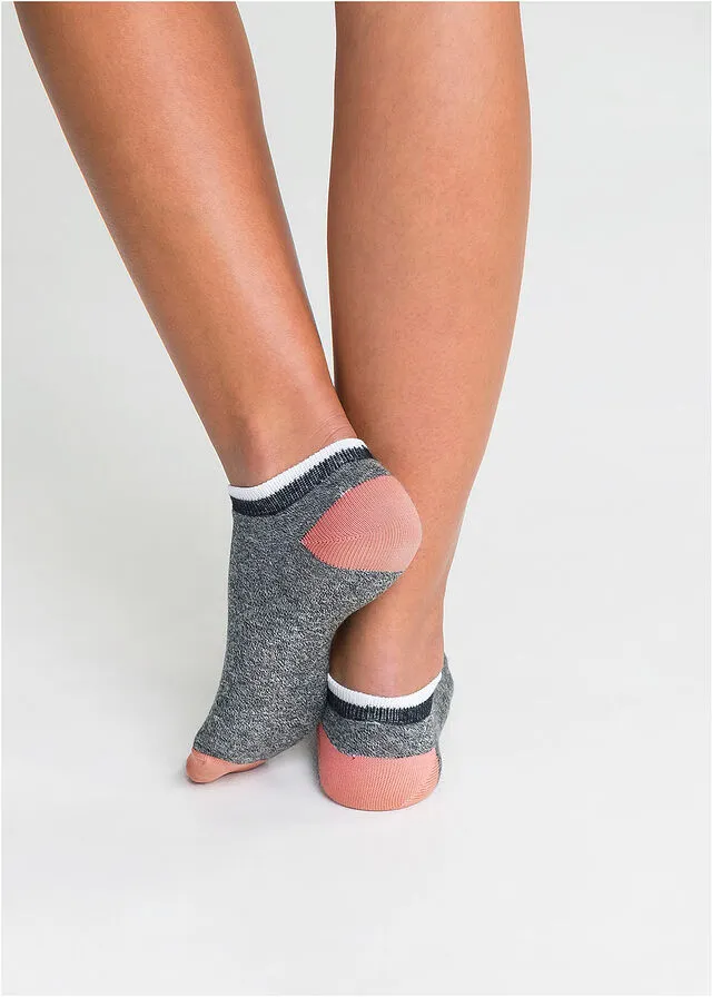 CALCETINES DEPORTIVOS (7 UNIDADES) NEGRO JASPEADOCORALBLANCO